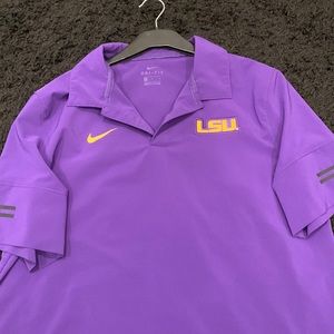 Men's Nike Purple LSU Coaches Sideline Performance Polo